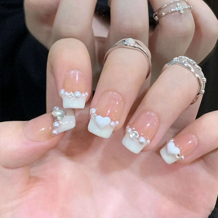 24pcs/box Handmade Nail Glitter Nail Jelly Glue Finished Patch, Color: BY1033(Wear Tool Bag)