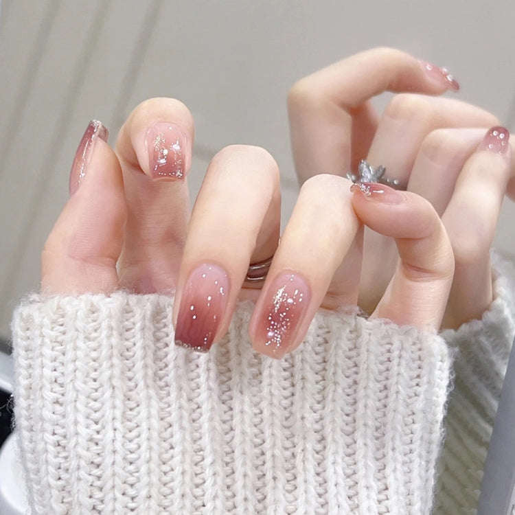 24pcs/box Handmade Nail Glitter Nail Jelly Glue Finished Patch, Color: BY1032(Wear Tool Bag)