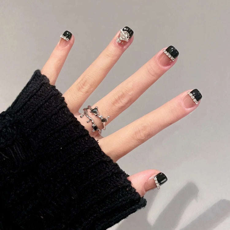 24pcs/box Handmade Nail Glitter Nail Jelly Glue Finished Patch, Color: BY1020(Wear Tool Bag)