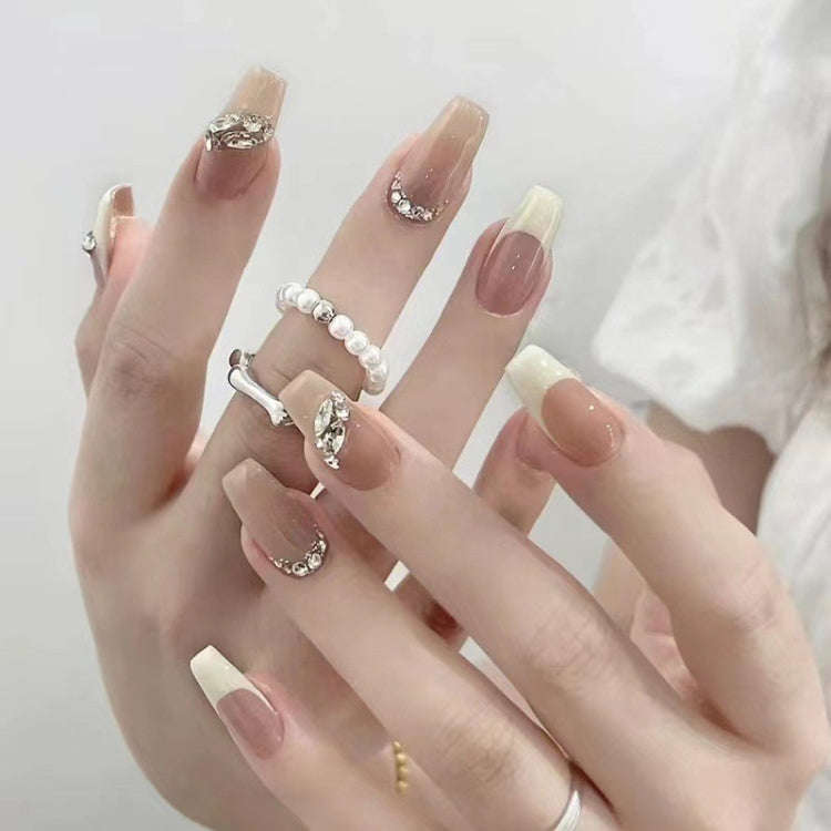24pcs/box Handmade Nail Glitter Nail Jelly Glue Finished Patch, Color: BY93(Wear Tool Bag)
