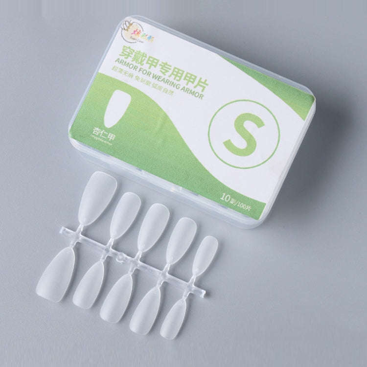 10pairs Of 100pcs/Box Frosted False Nails Artificial Tip, Shape: Almond Nail S