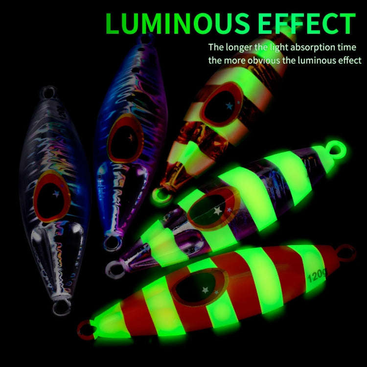 PROBEROS LF124 Deep Sea Iron Plate Lead Fish Fishing Lure Slow Sinking Rocking Luminous Boat Fish...