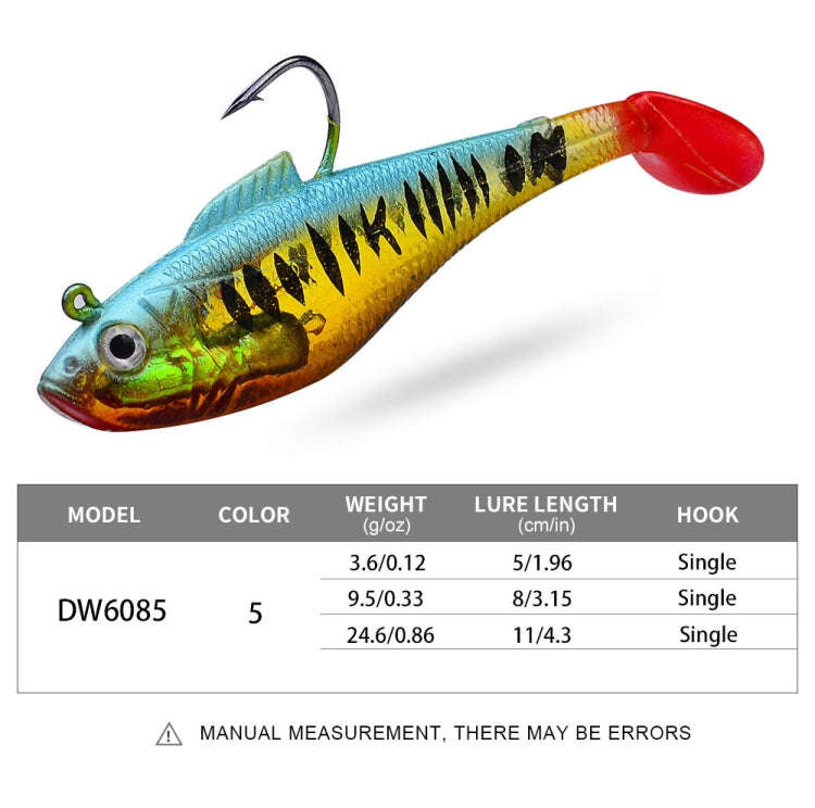 PROBEROS DW6085 Sea Bass Leadfish Soft Lure T-Tail Software Baits Sea Fishing Boat Fishing Bionic...