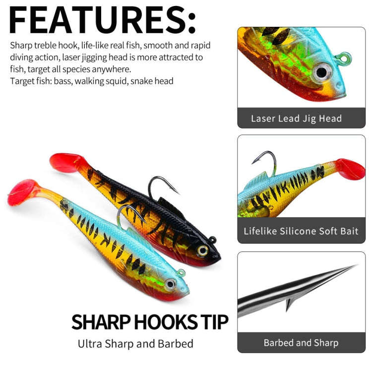 PROBEROS DW6085 Sea Bass Leadfish Soft Lure T-Tail Software Baits Sea Fishing Boat Fishing Bionic...