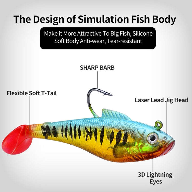 PROBEROS DW6085 Sea Bass Leadfish Soft Lure T-Tail Software Baits Sea Fishing Boat Fishing Bionic...