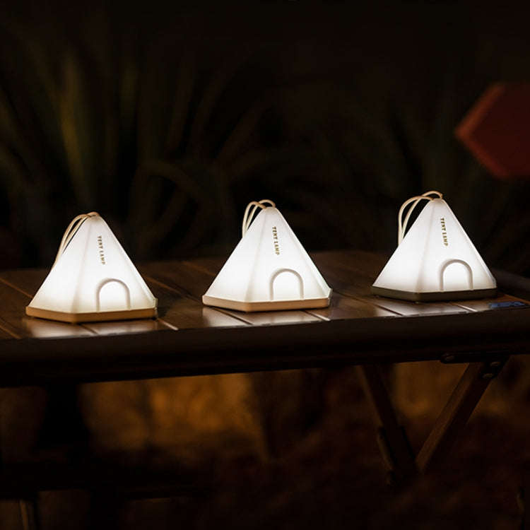ZAY-L05 Tent-Shape USB Charging Timer Night Light Wild Camping Atmosphere Light(White)