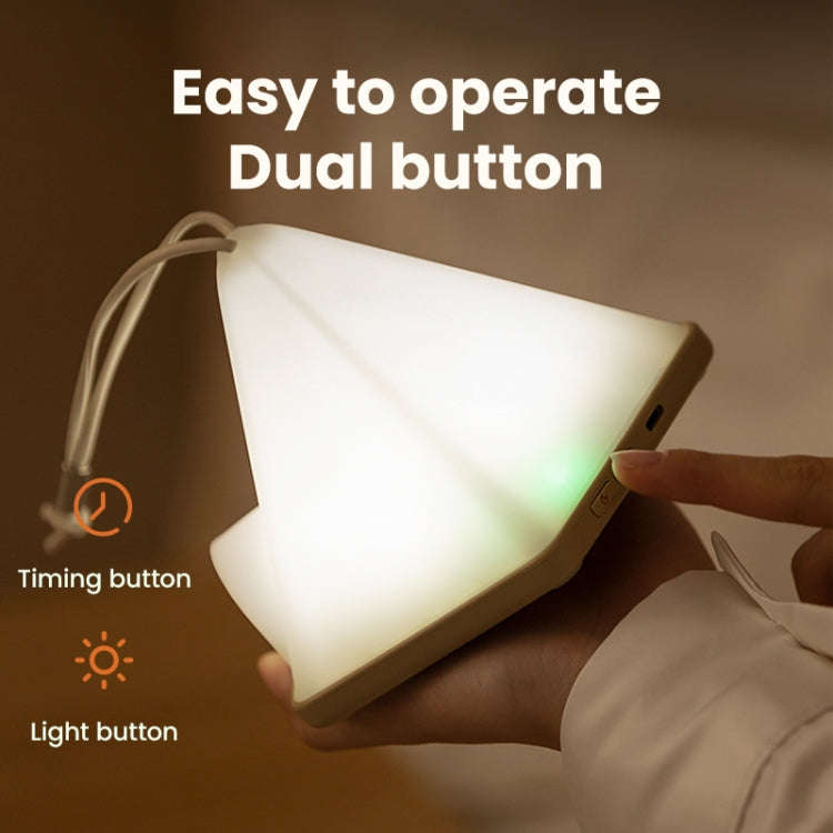 ZAY-L05 Tent-Shape USB Charging Timer Night Light Wild Camping Atmosphere Light(White)