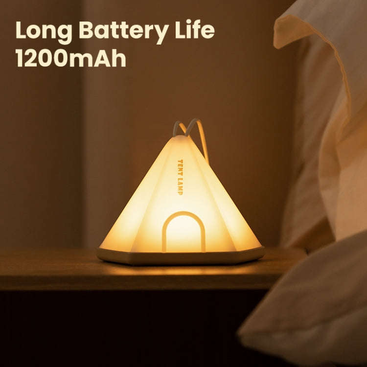 ZAY-L05 Tent-Shape USB Charging Timer Night Light Wild Camping Atmosphere Light(White)
