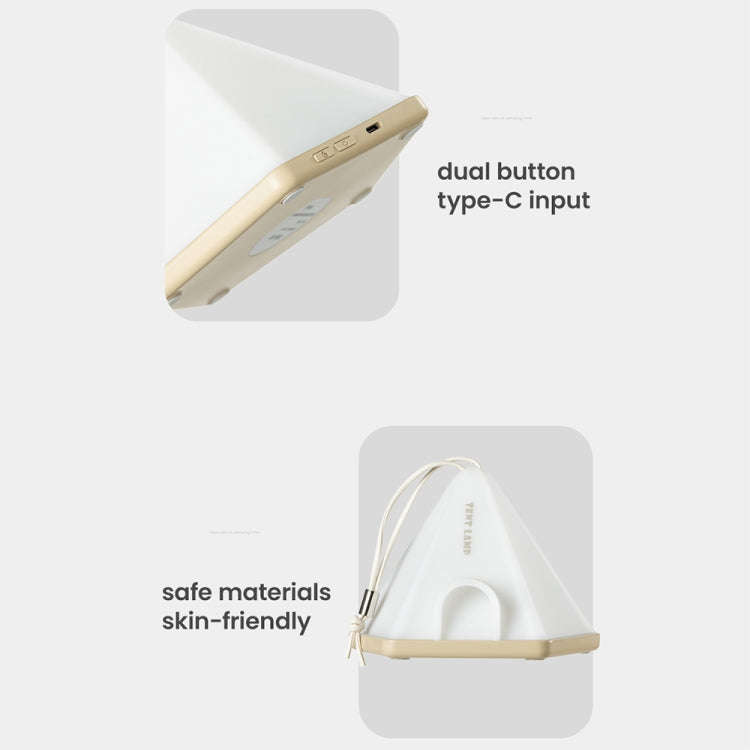 ZAY-L05 Tent-Shape USB Charging Timer Night Light Wild Camping Atmosphere Light(White)