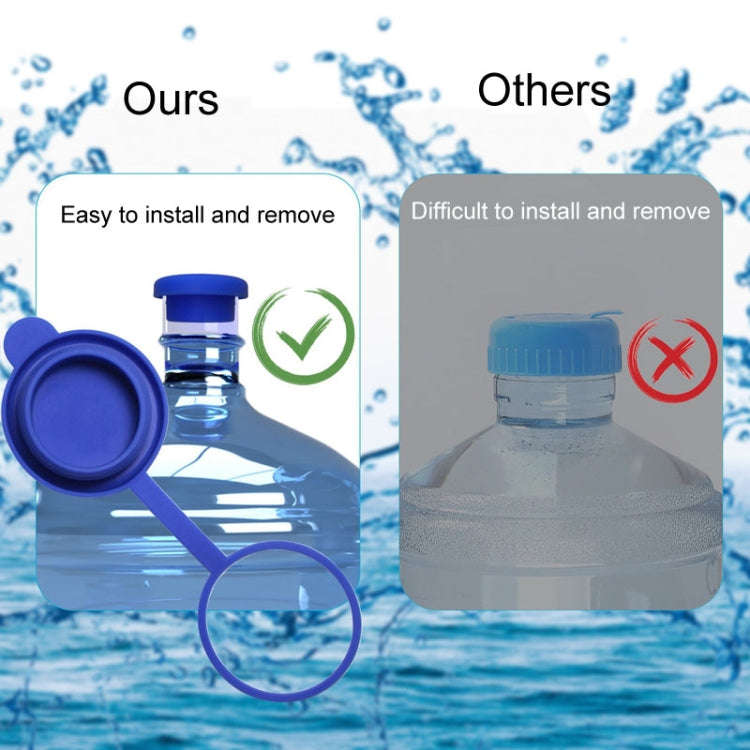 5pcs Household Bottled Water Bucket Lid Pure Water Seal Dustproof Cover(Blue)
