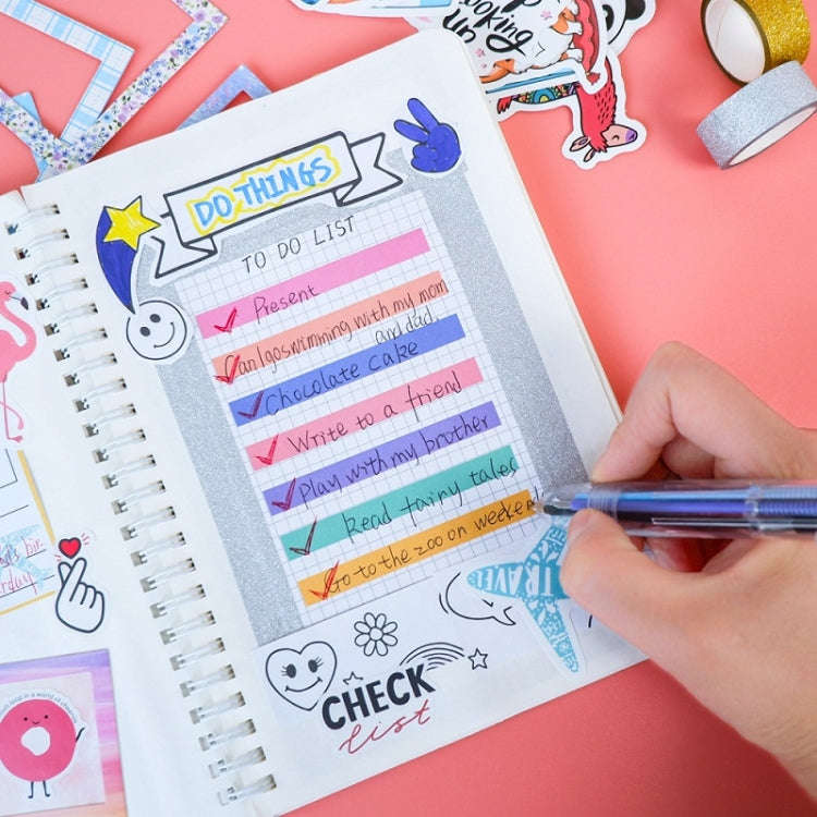 Children DIY Decorative Handbook Scrapbook Stickers(Pink)