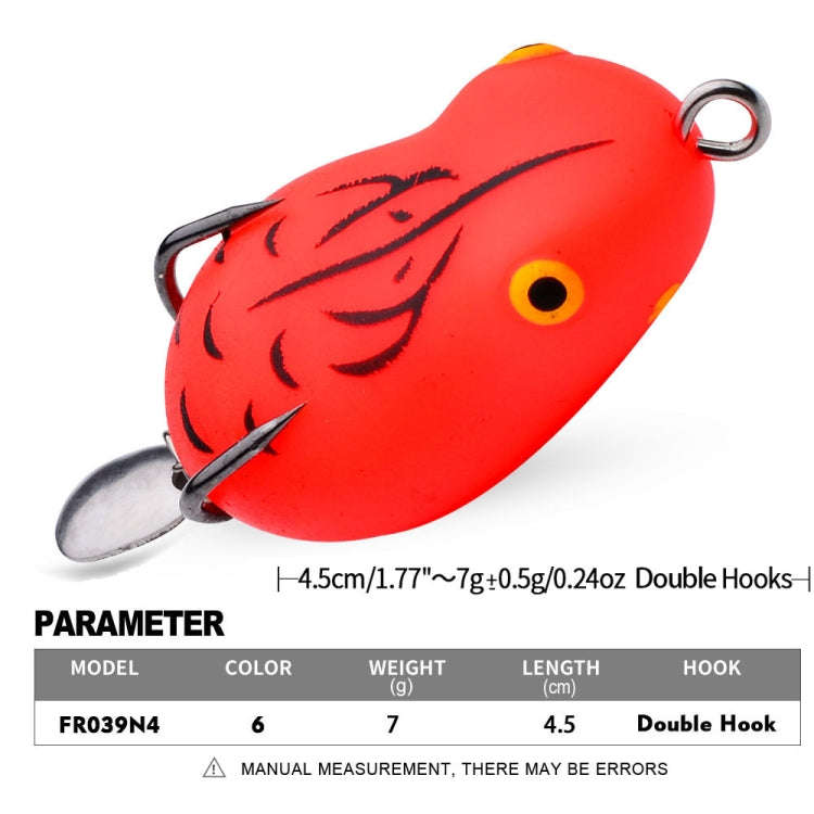 PROBEROS FR039 Mini Thunderfrog Lure Simulation Soft Bait Blackfish Fishing Lure, Size: 7g/4.5cm(...