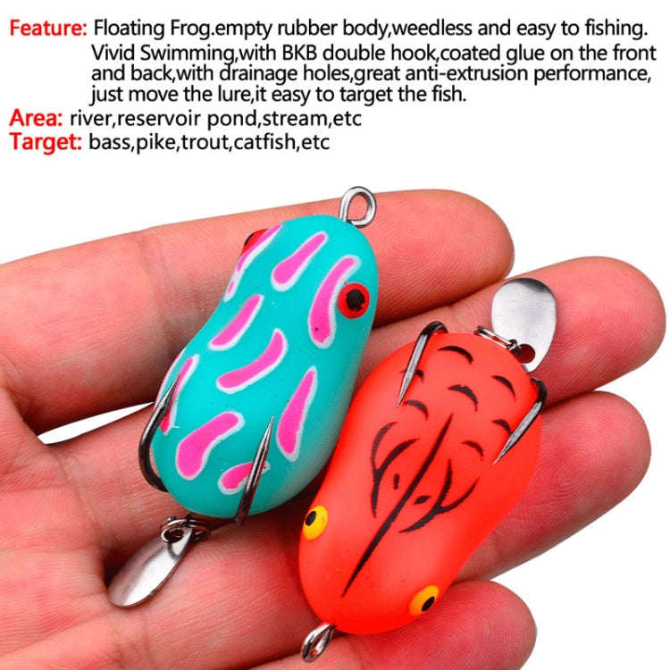 PROBEROS FR039 Mini Thunderfrog Lure Simulation Soft Bait Blackfish Fishing Lure, Size: 7g/4.5cm(...