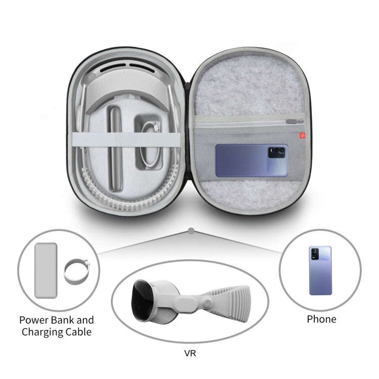JYS-APP001 For Apple Vision Pro Headset Storage Bag VR Glasses Anti-Scrape Portable Bag, Color: G...