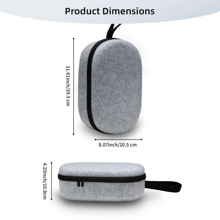 JYS-APP001 For Apple Vision Pro Headset Storage Bag VR Glasses Anti-Scrape Portable Bag, Color: G...