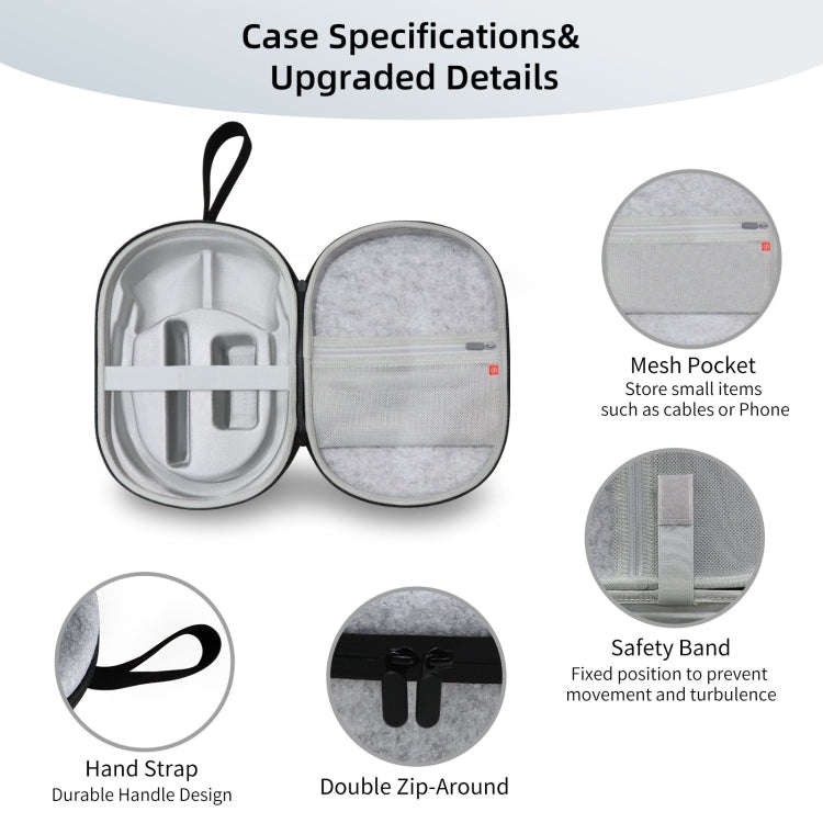 JYS-APP001 For Apple Vision Pro Headset Storage Bag VR Glasses Anti-Scrape Portable Bag, Color: G...