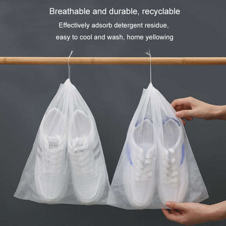 50pcs /Pack 24x38cm Small Portable Thickened Non-Woven Anti-Yellowing And Sunscreen Shoe Bag Shoe...