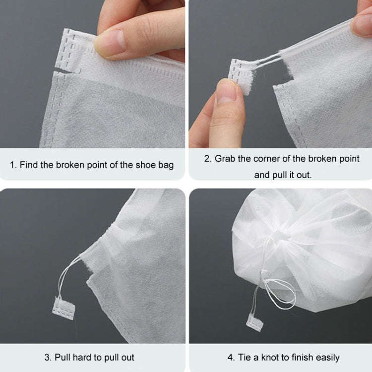 50pcs /Pack 32x38cm Middle Portable Thickened Non-Woven Anti-Yellowing And Sunscreen Shoe Bag Sho...