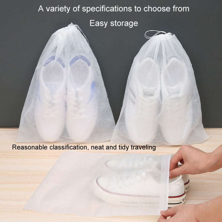 50pcs /Pack 32x38cm Middle Portable Thickened Non-Woven Anti-Yellowing And Sunscreen Shoe Bag Sho...