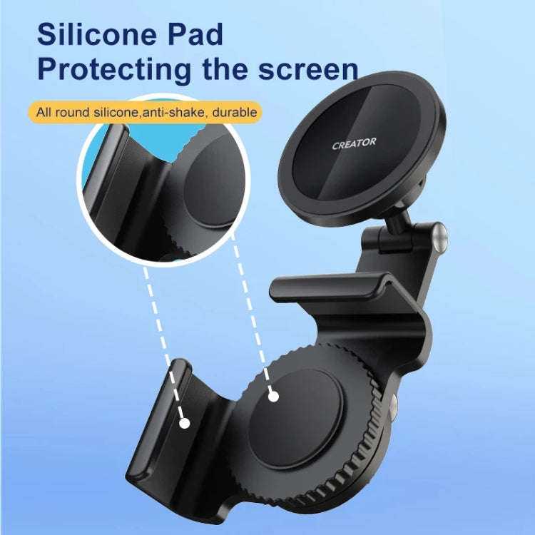 For Tesla Car MagSafe Phone Mount Foldable 360 Degree Rotation Phone Holder(Black)