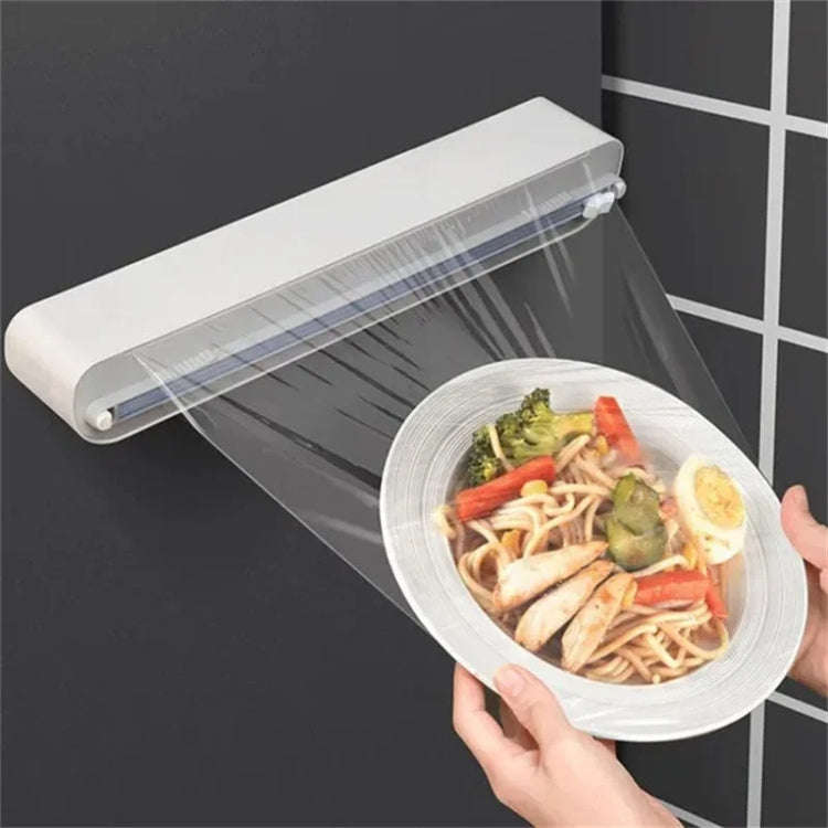 Wall-mounted Magnetic Cling Film Kitchen Paper Storage Cutter(Single Cutter)