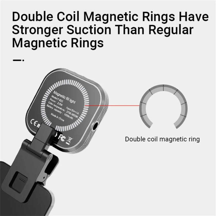 Mini Magnetic Fill Light Rechargeable Tri-Color Temperature Selfie Light