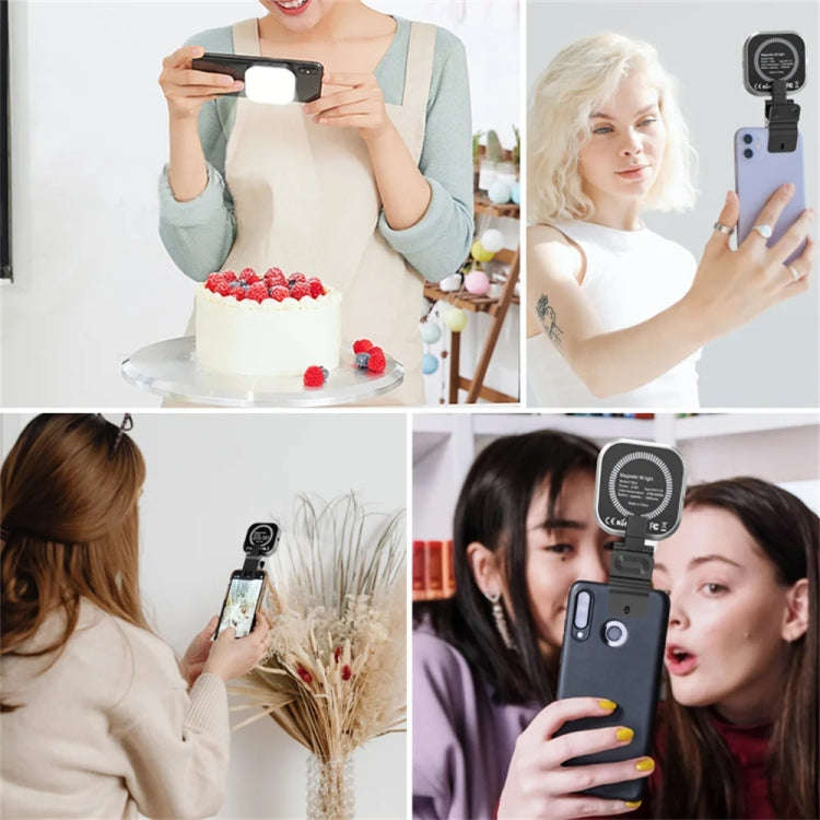 Mini Magnetic Fill Light Rechargeable Tri-Color Temperature Selfie Light