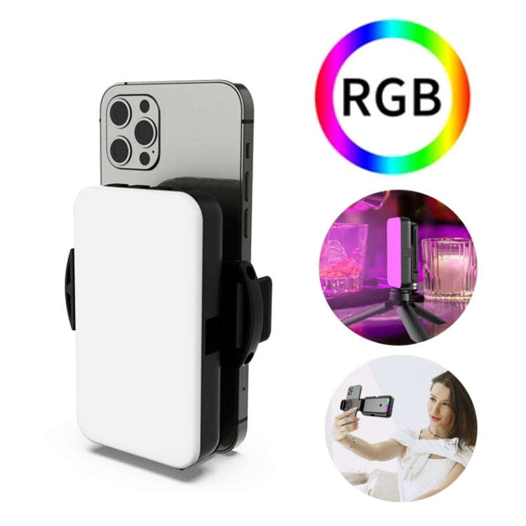 RGB Fill Light Photography Lamp With Hidden Folding Phone Clip & Cold Shoe Interface F-615