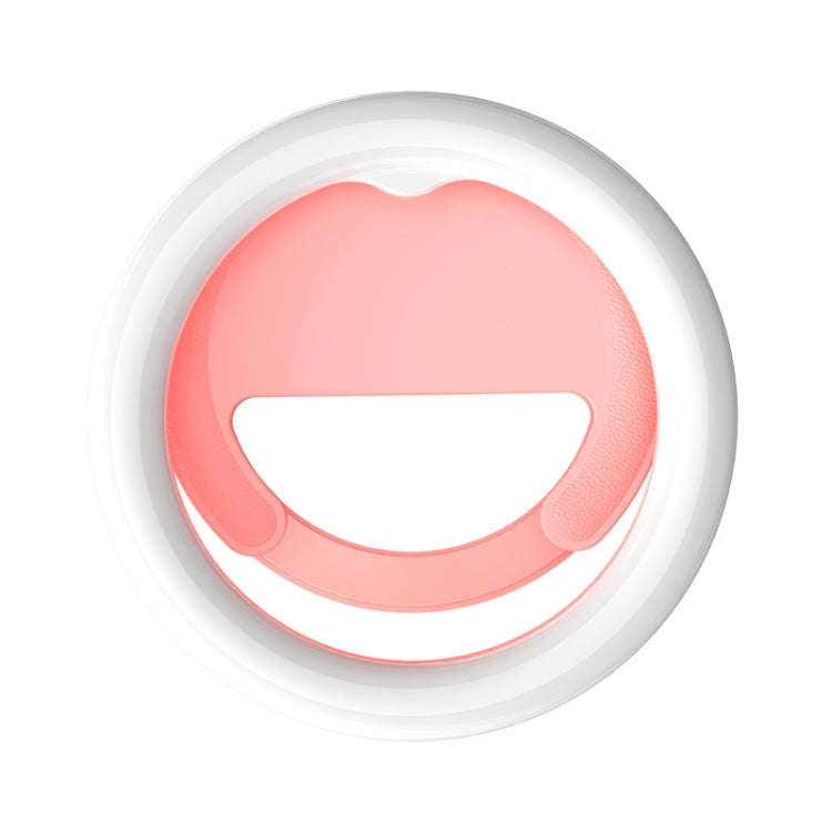 10cm Mobile Phone Fill Light Half-Ring Clip Type Unblocked Screen Lamp(Pink)