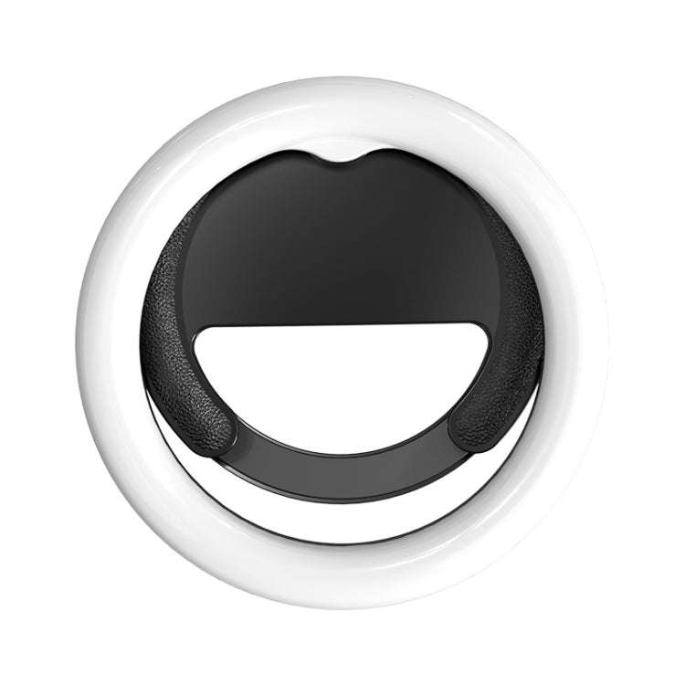 10cm Mobile Phone Fill Light Half-Ring Clip Type Unblocked Screen Lamp(Black)