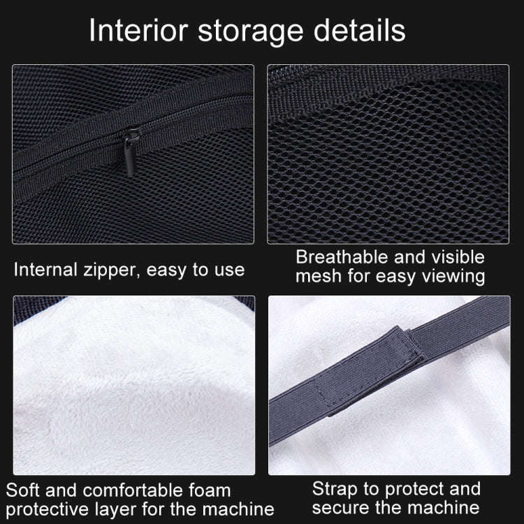 For Apple Vision Pro Storage Bag VR Headwear EVA Portable Hard Case(Cloth Pattern Black)
