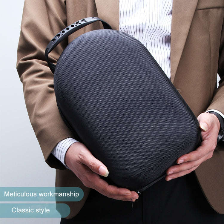 For Apple Vision Pro Storage Bag VR Headwear EVA Portable Hard Case(Cloth Pattern Black)