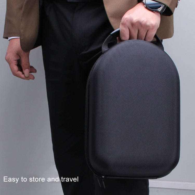 For Apple Vision Pro Storage Bag VR Headwear EVA Portable Hard Case(Cloth Pattern Black)