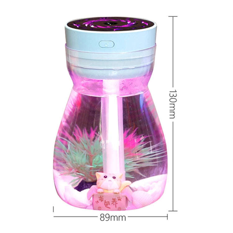 FH-068 Mini USB Car Home Colorful Light Bottle Micro Landscape Humidifier(White)