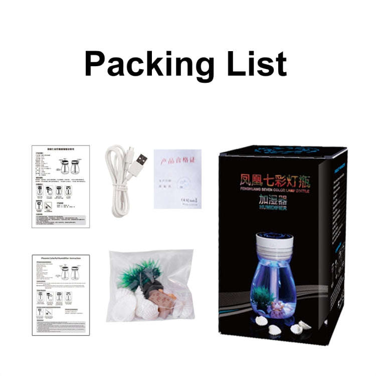 FH-068 Mini USB Car Home Colorful Light Bottle Micro Landscape Humidifier(Blue)