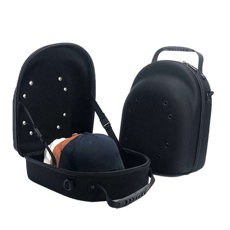 EVA Lightweight Durable Zipper Hat Storage Bag(Black)