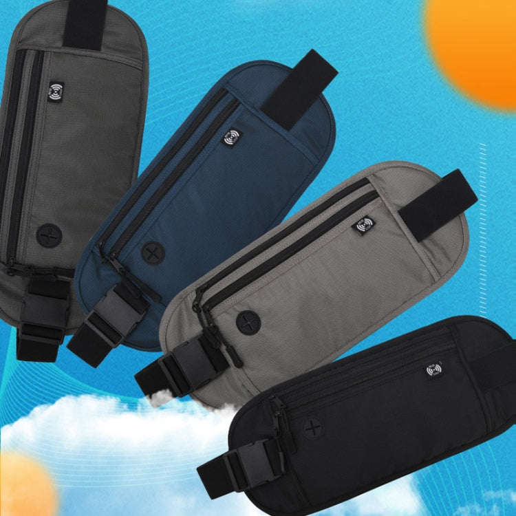 Passport Fit Invisible Waterproof Cell Phone Waist Pack Anti-theft Brush Travel Document Organize...