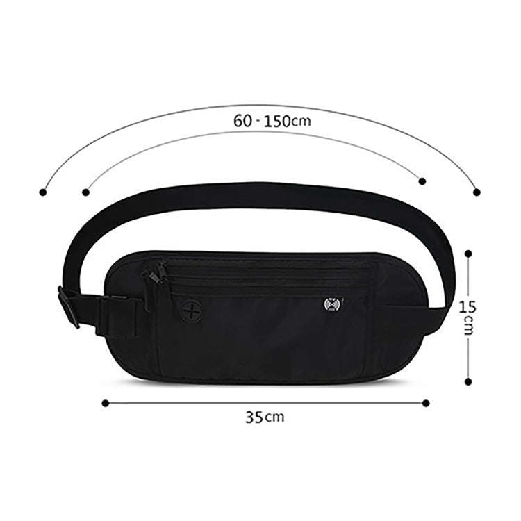 Passport Fit Invisible Waterproof Cell Phone Waist Pack Anti-theft Brush Travel Document Organize...