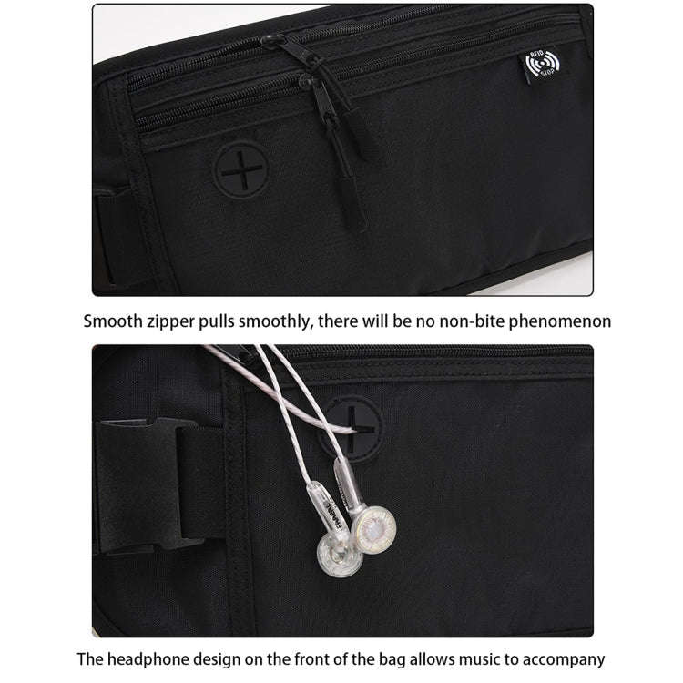Passport Fit Invisible Waterproof Cell Phone Waist Pack Anti-theft Brush Travel Document Organize...