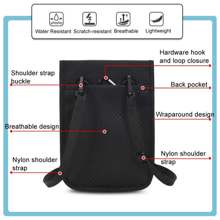 Passport ID Bag Anti-Theft Brush Card Bag Multi-Functional Neck Cell Phone Bag(Grey)