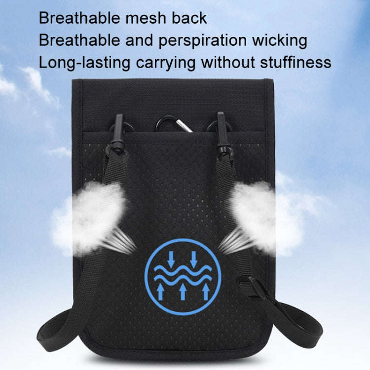 Passport ID Bag Anti-Theft Brush Card Bag Multi-Functional Neck Cell Phone Bag(Grey)