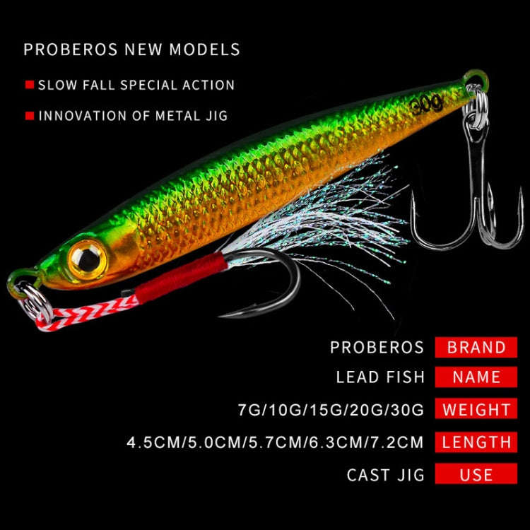 PROBEROS LF127 Long Casting Bait Small Leader Freshwater Sea Bass Fishing Warbler Spinnerbait, Si...