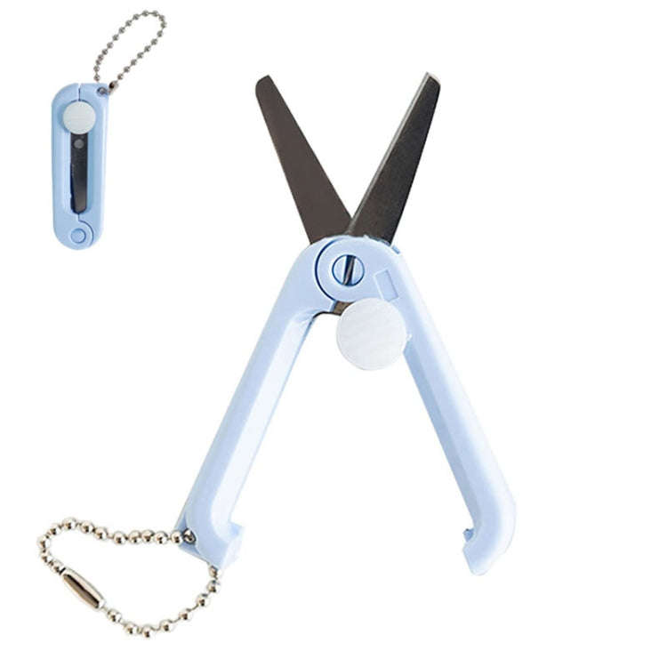Portable Retractable Folding Scissors Mini Multifunctional Cutting Tools(Blue)
