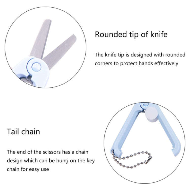 Portable Retractable Folding Scissors Mini Multifunctional Cutting Tools(White)