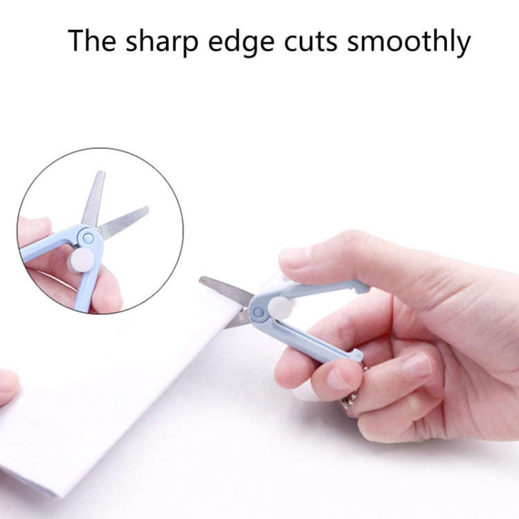Portable Retractable Folding Scissors Mini Multifunctional Cutting Tools(Transparent)