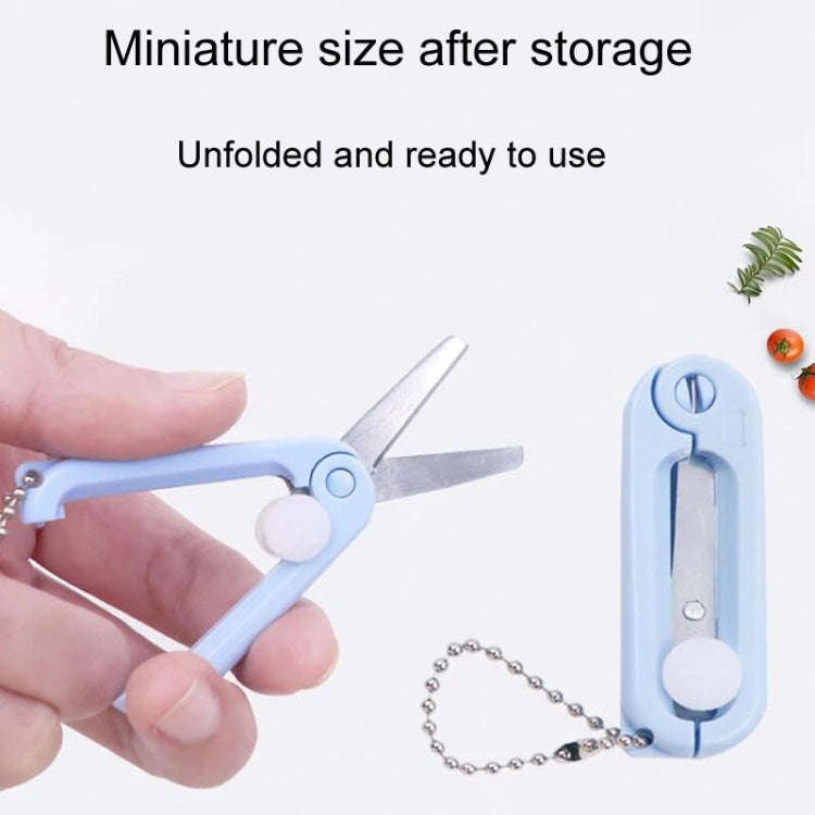 Portable Retractable Folding Scissors Mini Multifunctional Cutting Tools(Transparent)