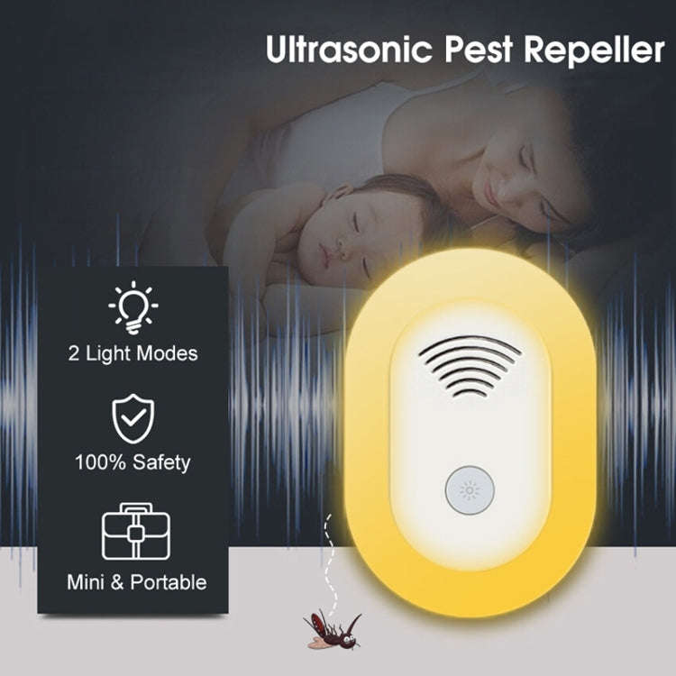 Adjustable Night Light Ultrasonic Mosquito Repeller Mini Home Electronic Mouse Repeller, Spec: US...