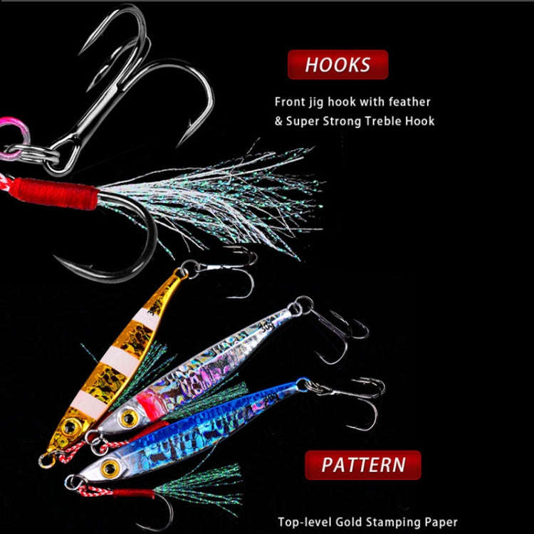 PROBEROS LF126 Long Casting Lead Fish Bait Freshwater Sea Fishing Fish Lures Sequins, Weight: 10g...