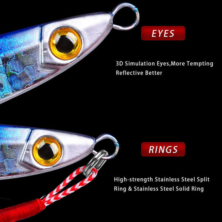 PROBEROS LF126 Long Casting Lead Fish Bait Freshwater Sea Fishing Fish Lures Sequins, Weight: 10g...