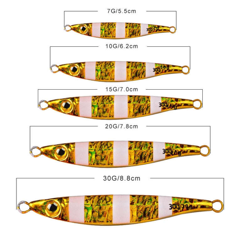 PROBEROS LF126 Long Casting Lead Fish Bait Freshwater Sea Fishing Fish Lures Sequins, Weight: 10g...